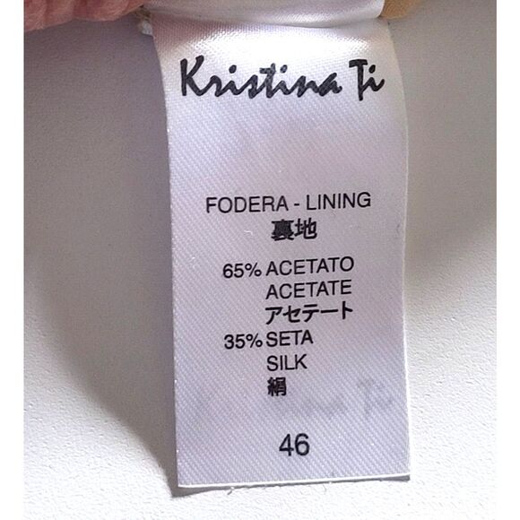 Kristina Ti Chic Small Beaded Silk Pants Italian Designer Floral Lined Colorful - Picture 9 of 9